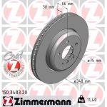 11 481 076 Bremsscheibe VA | BMW F10,F12 10 | 150.3483.20