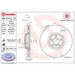 11 481 127 Brembo PREMIUM VA zweiteilig | BMW X5, X6 06 | 09.C412.13