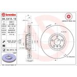 11 481 128 Brembo PREMIUM VA zweiteilig | BMW X5, X6 06 | 09.C413.13