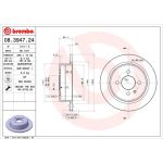 11 482 005 Bremsscheibe HA | BMW E30,Z1 82 | 08.3947.24