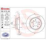 11 482 008 Bremsscheibe HA | BMW E34 86 | 08.5174.34