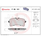 BREMBO Bremsklötze HA | AUDI S4, A8 15 | P 85 151