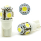 LED Glassockel W5W T10 5x 5050 SMD Weiß