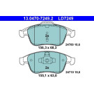 Bremsbelagsatz Renault P. Clio/Laguna/Megane/Scenic 07- Keramik | 13.0470-7249.2