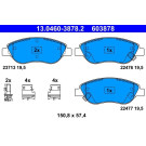 Bremsbelagsatz, Scheibenbremse | 13.0460-3878.2