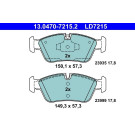 Bremsbelagsatz Bmw S. 1/3 1,6-2,0 03-11 Keramik | 13.0470-7215.2