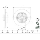 Bremsscheibe | CITROEN C3, C4 OPEL Crossland 17 | 0 986 479 F74