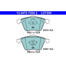 Bremsbelagsatz Volvo P. C70/S40/V40/V50 04- Keramik | 13.0470-7204.2