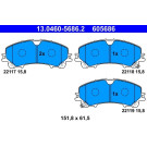 Bremsbelagsatz, Scheibenbremse | 13.0460-5686.2