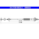 Seilzug, Kupplungsbetigung | 24.3728-0832.2