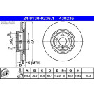 Bremsscheibe Audi S. A6 3.0 Quattro 12 | 24.0130-0236.1