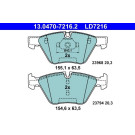 Bremsbelagsatz Bmw S. 1/3/X1 Z4 1.6-3.0 03- Keramik | 13.0470-7216.2