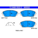 Bremsbelagsatz, Scheibenbremse | 13.0460-5522.2