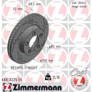 ZIMMERMANN Bremsscheibe | 600.3225.55