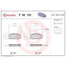 BREMBO Bremsklötze HA | NISSAN Cabstar, NT400 06 | P 56 122