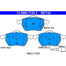 Bremsbelagsatz Vw P. Bora/Golf/Polo 1.2-2.8 97-10 | 13.0460-7122.2