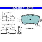 Bremsbelagsatz Ford T. Galaxy/S-Max 1.6-2.5 06-15 Keramik | 13.0470-2722.2