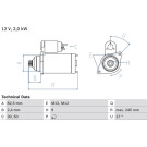 Starter | AUDI,SEAT,SKODA,VW | 0 986 021 220