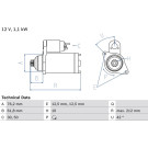 Starter | AUDI,SEAT,SKODA,VW | 0 986 020 230