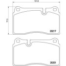 BREMBO Bremsklötze VA | ASTON MARTIN DB9 04 | P 02 002