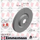 ZIMMERMANN Bremsscheibe | 400.3670.20