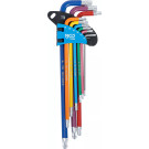 BGS Torx Winkelschlüssel-Satz Multicolour extra lang mit Kugelkopf | 74468