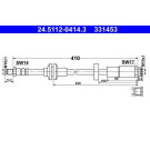 ATE Bremsschlauch | 24.5112-0414.3