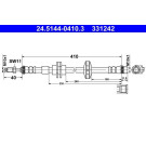 ATE Bremsschlauch | 24.5144-0410.3