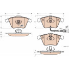 Bremsklötze VA | AUDI A3,VW Eos,Golf,Passat 03 | GDB1616