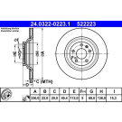 Bremsscheibe Audi T. A6 2.0-4.2 04-11 Power Disc | 24.0322-0223.1