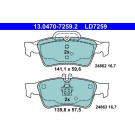 Bremsbelagsatz Db T. C218/X218/W212/S212 2.1-5.5 09- Keramik | 13.0470-7259.2