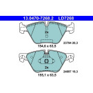 Bremsbelagsatz Bmw S. 5 (F10,F11) 2.0-3.0 09- Keramik | 13.0470-7268.2