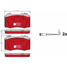 Bremsbelagsatz Db P. W203/W211/R230/R171 01-12 Dtec Cotec | GDB1543DTE