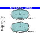 Bremsbelagsatz, Scheibenbremse | 13.0470-3889.2