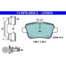 Bremsbelagsatz, Scheibenbremse | 13.0470-2634.2