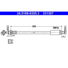 ATE Bremsschlauch | 24.5169-0355.3