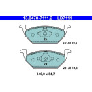 Bremsbelagsatz Skoda P. Citigo/Fabia/Octavia/Rapid/Roomster 99- Keramik | 13.0470-7111.2