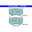 Bremsbelagsatz, Scheibenbremse | 13.0470-4700.2