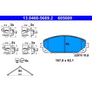 Bremsbelagsatz, Scheibenbremse | 13.0460-5689.2