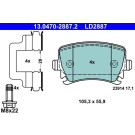 Bremsbelagsatz Skoda T. Octavia 1,0-2,0 12- Keramik | 13.0470-2887.2