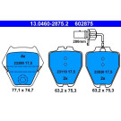 Bremsbelagsatz Audi S. A4/A6/Allroad 2,7-4,2 97-05 | 13.0460-2875.2