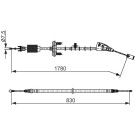 Handbremsseil | PEUGEOT 3008 09-17 | 1987482797