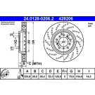 Bremsscheibe | 24.0128-0206.2