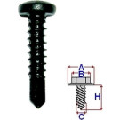 Selbstbohrende Schraube Universal Schwarz 4,2X19 (100 Stück) | C60163