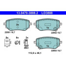 Bremsbelagsatz, Scheibenbremse | 13.0470-3888.2