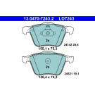 Bremsbelagsatz Volvo P. S60/S80/V60/V70/Xc70 1,5-3,2 06- Keramik | 13.0470-7243.2