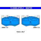 Bremsbelagsatz, Scheibenbremse | 13.0460-4705.2