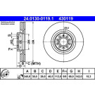 ATE Bremsscheibe | 24.0130-0119.1