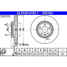 Bremsscheibe Audi S. A4/A5/Q5 07- Power Disc | 24.0330-0193.1