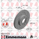 17 481 004 Sport Bremsscheibe VA Sport | VW T4 90 | 600.3212.52